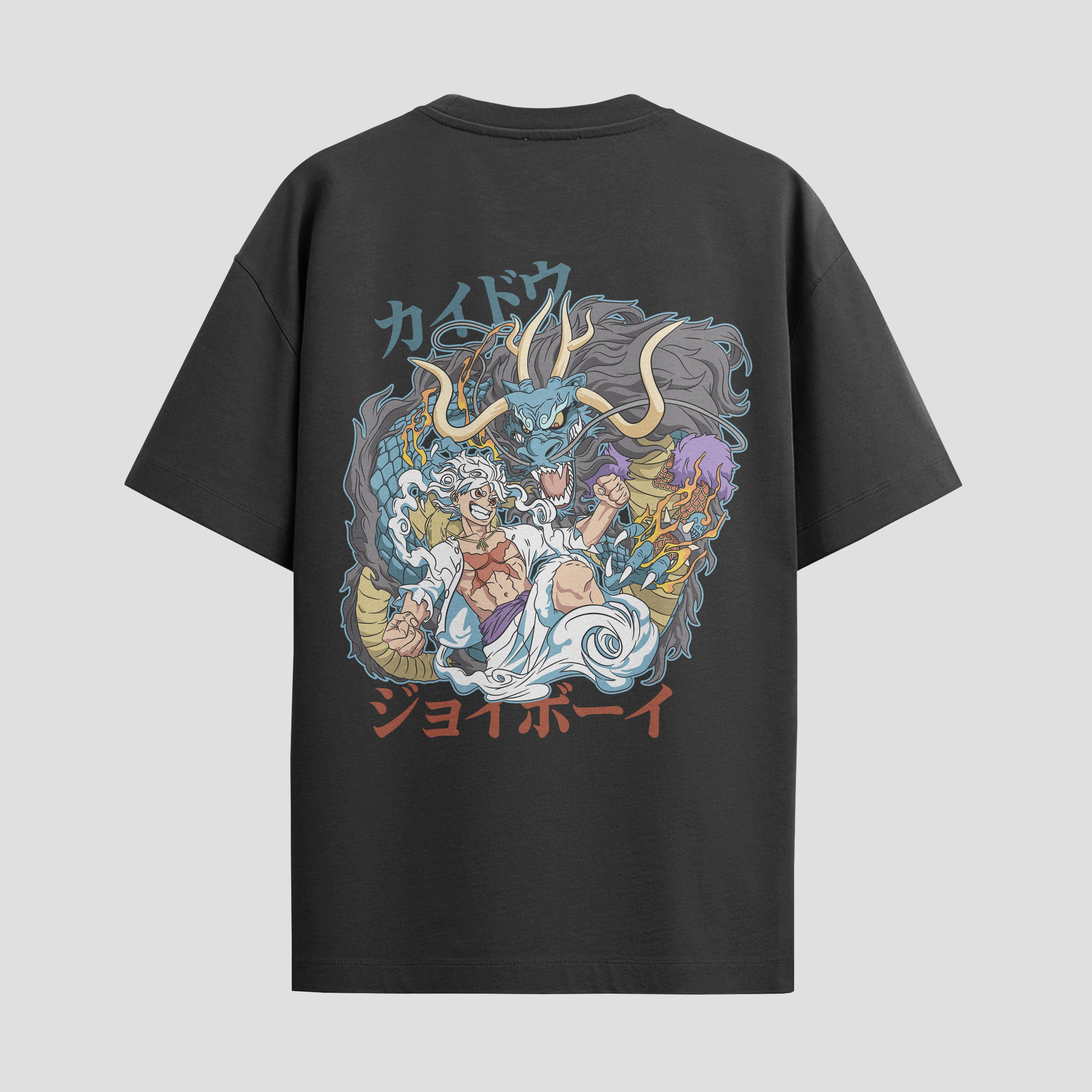 Playera urbana de anime y gaming ExtraLife MX, corte Standard Fit unisex ligero y transpirable en color Deep Black y Pure White, ropa de uso diario para gym y casual.