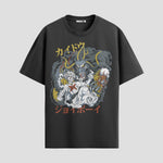 Playera urbana de anime y gaming ExtraLife MX, corte Standard Fit unisex ligero y transpirable en color Deep Black y Pure White, ropa de uso diario para gym y casual.
