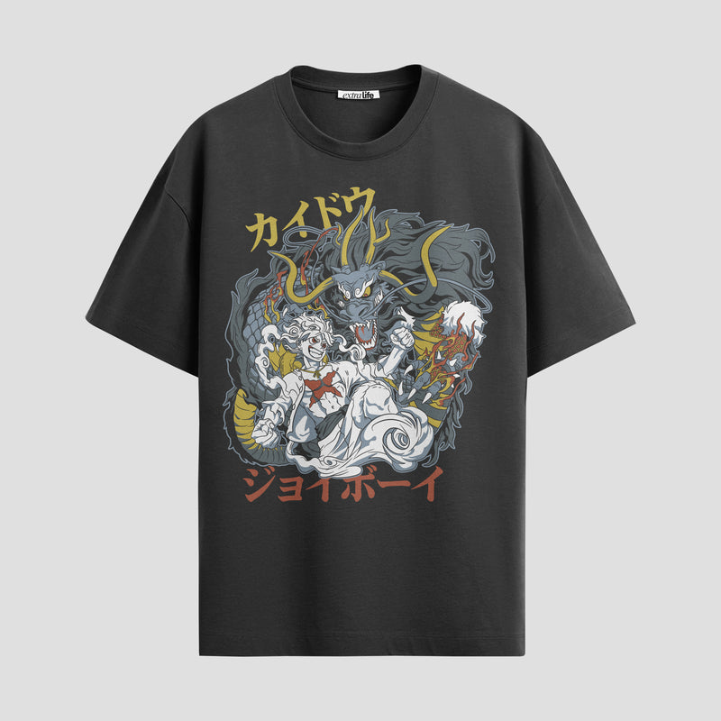 Playera urbana de anime y gaming ExtraLife MX, corte Standard Fit unisex ligero y transpirable en color Deep Black y Pure White, ropa de uso diario para gym y casual.