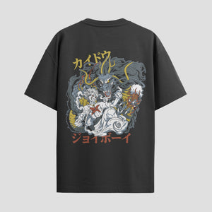 Playera urbana de anime y gaming ExtraLife MX, corte Standard Fit unisex ligero y transpirable en color Deep Black y Pure White, ropa de uso diario para gym y casual.