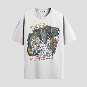 Playera urbana de anime y gaming ExtraLife MX, corte Standard Fit unisex ligero y transpirable en color Deep Black y Pure White, ropa de uso diario para gym y casual.