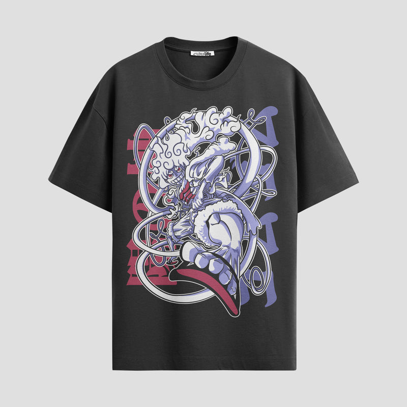 Playera urbana de anime y gaming ExtraLife MX, corte Standard Fit unisex ligero y transpirable en color Deep Black y Pure White, ropa de uso diario para gym y casual.
