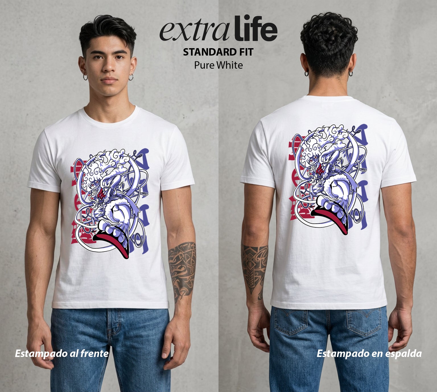 Mar de los Piratas | La Promesa del Mar #03132 - Playera Standard Fit | Pure White - Foto en modelo