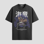 Playera urbana de anime y gaming ExtraLife MX, corte Standard Fit unisex ligero y transpirable en color Deep Black y Pure White, ropa de uso diario para gym y casual.