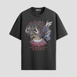 Playera urbana de anime y gaming ExtraLife MX, corte Standard Fit unisex ligero y transpirable en color Deep Black y Pure White, ropa de uso diario para gym y casual.