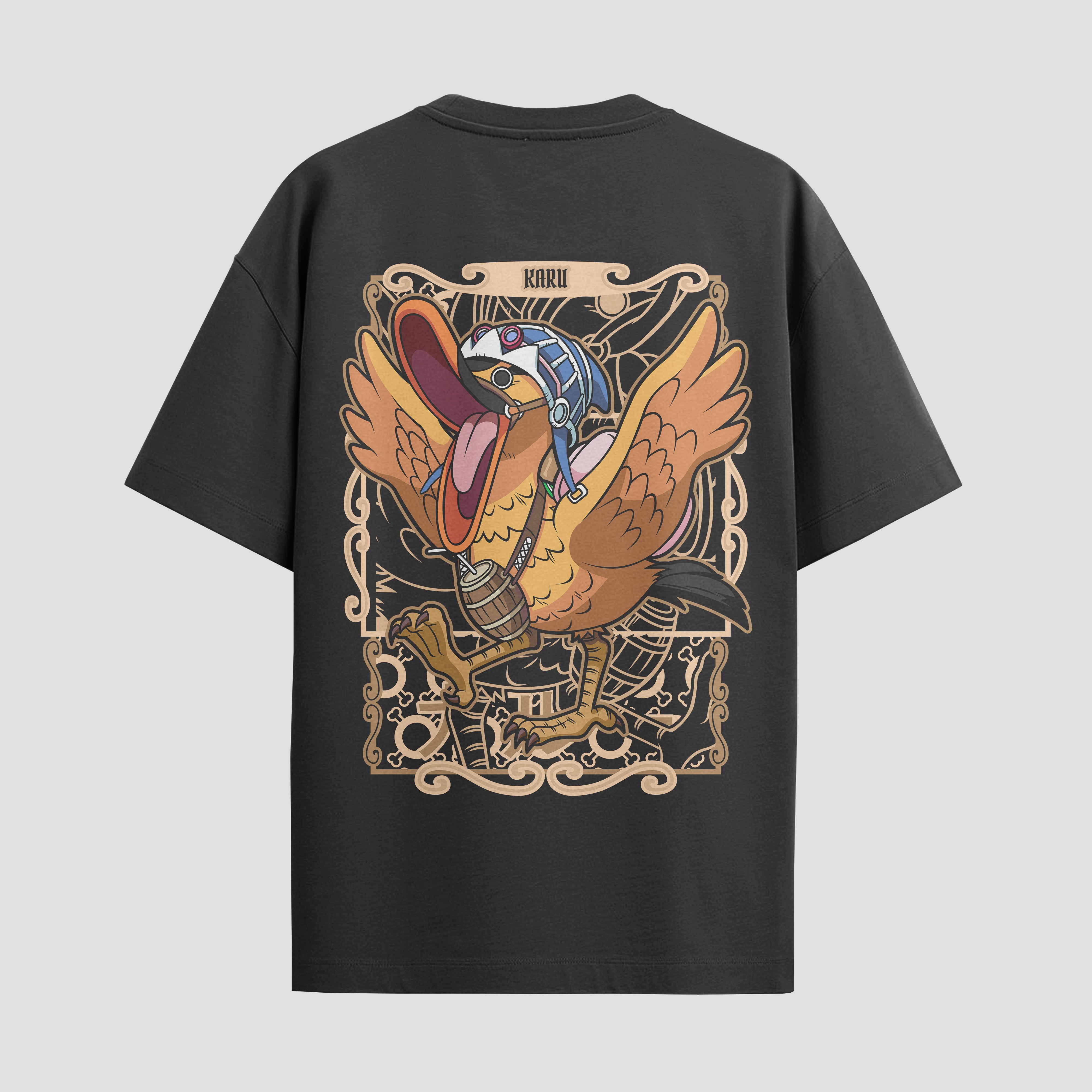 Playera urbana de anime y gaming ExtraLife MX, corte Standard Fit unisex ligero y transpirable en color Deep Black y Pure White, ropa de uso diario para gym y casual.