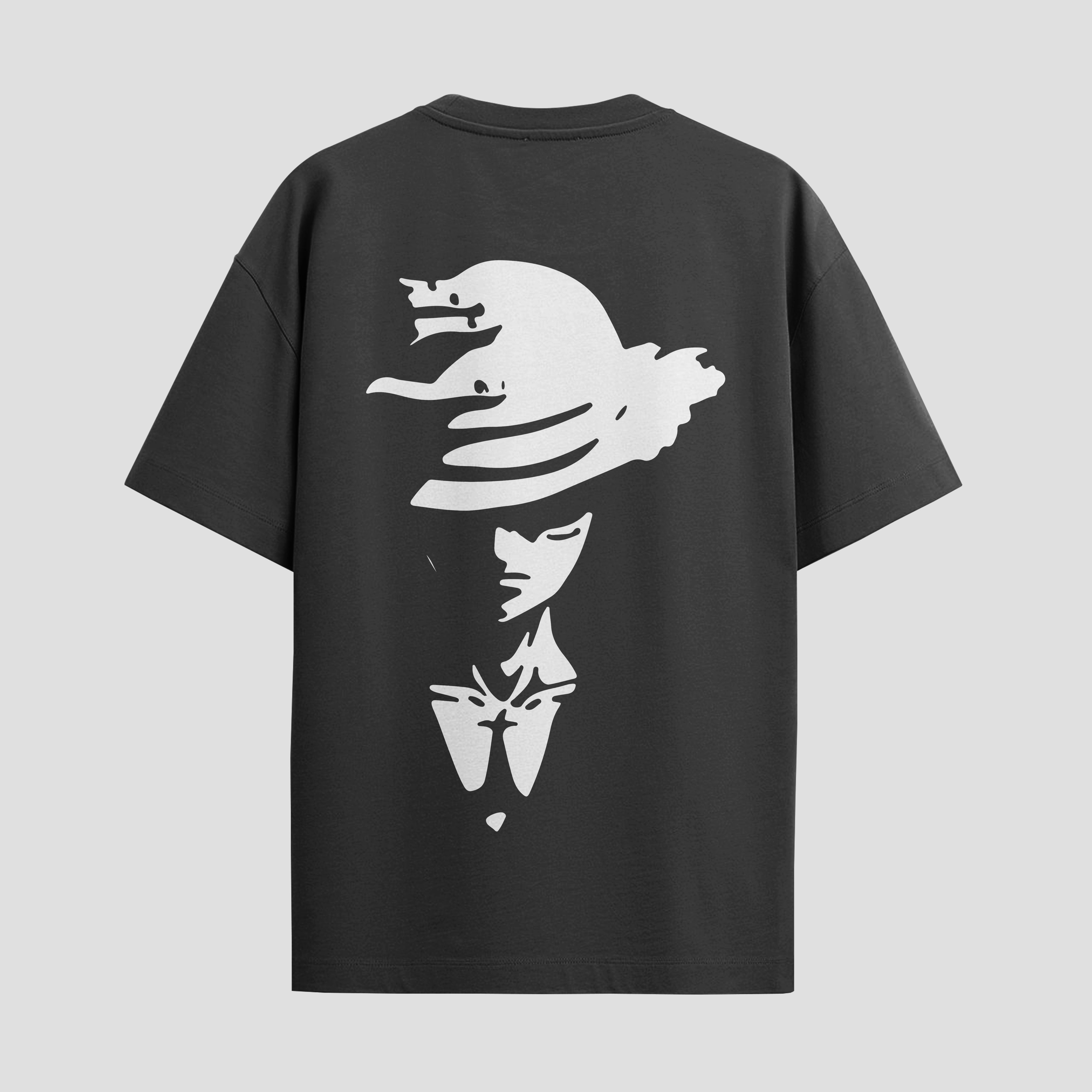Playera urbana de anime y gaming ExtraLife MX, corte Standard Fit unisex ligero y transpirable en color Deep Black y Pure White, ropa de uso diario para gym y casual.
