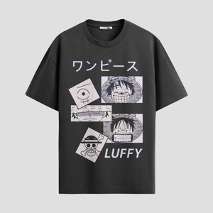 Playera urbana de anime y gaming ExtraLife MX, corte Standard Fit unisex ligero y transpirable en color Deep Black y Pure White, ropa de uso diario para gym y casual.
