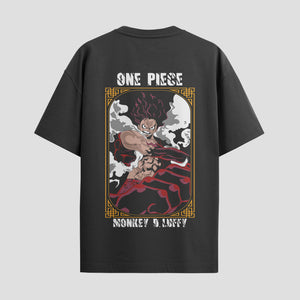 Playera urbana de anime y gaming ExtraLife MX, corte Standard Fit unisex ligero y transpirable en color Deep Black y Pure White, ropa de uso diario para gym y casual.
