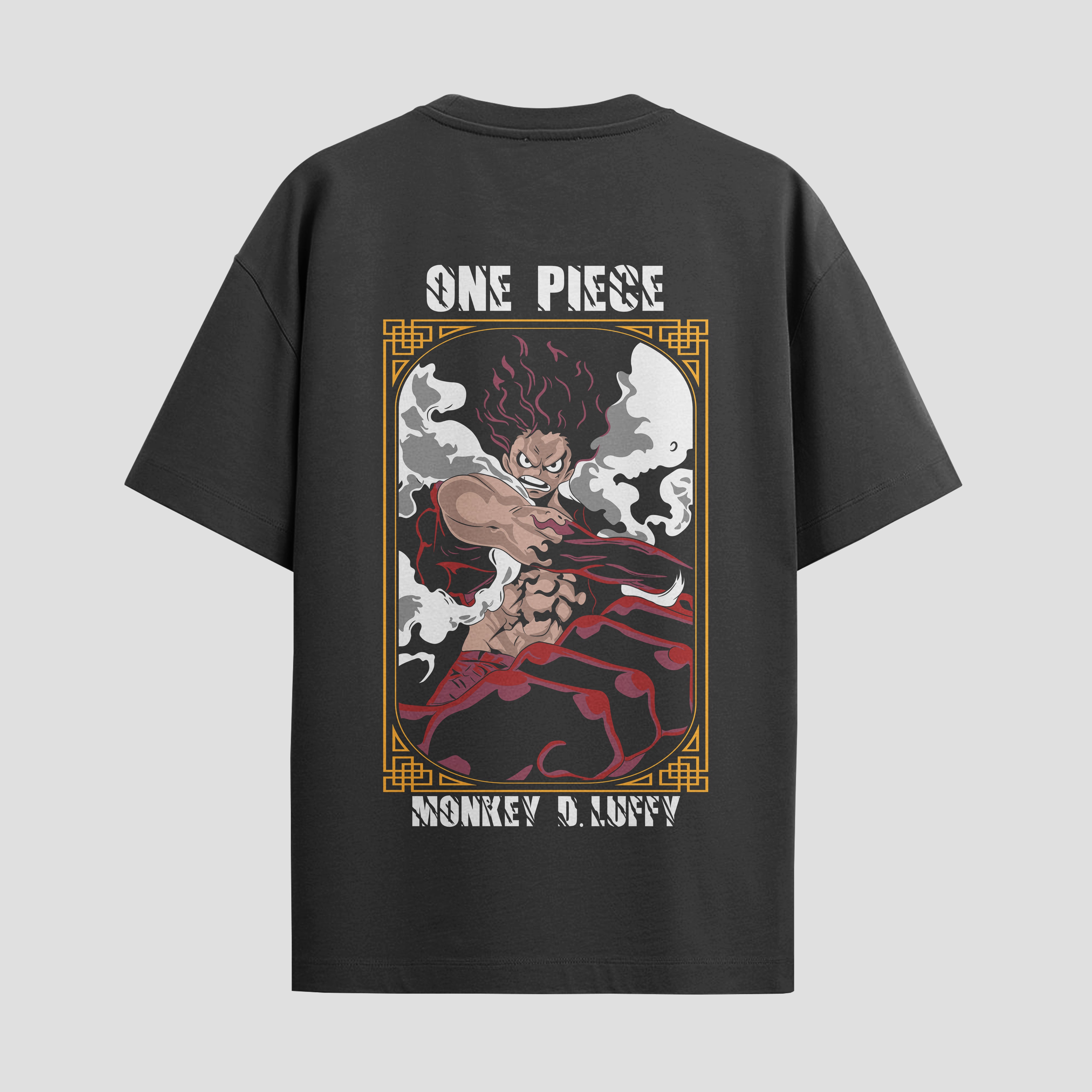 Playera urbana de anime y gaming ExtraLife MX, corte Standard Fit unisex ligero y transpirable en color Deep Black y Pure White, ropa de uso diario para gym y casual.