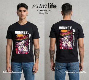 Mar de los Piratas | Pirata de Goma #03154 - Playera Standard Fit | Deep Black - Foto en modelo