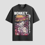 Playera urbana de anime y gaming ExtraLife MX, corte Standard Fit unisex ligero y transpirable en color Deep Black y Pure White, ropa de uso diario para gym y casual.
