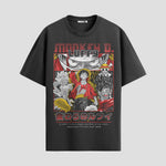 Playera urbana de anime y gaming ExtraLife MX, corte Standard Fit unisex ligero y transpirable en color Deep Black y Pure White, ropa de uso diario para gym y casual.