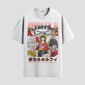 Playera urbana de anime y gaming ExtraLife MX, corte Standard Fit unisex ligero y transpirable en color Deep Black y Pure White, ropa de uso diario para gym y casual.
