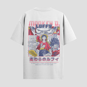 Playera urbana de anime y gaming ExtraLife MX, corte Standard Fit unisex ligero y transpirable en color Deep Black y Pure White, ropa de uso diario para gym y casual.