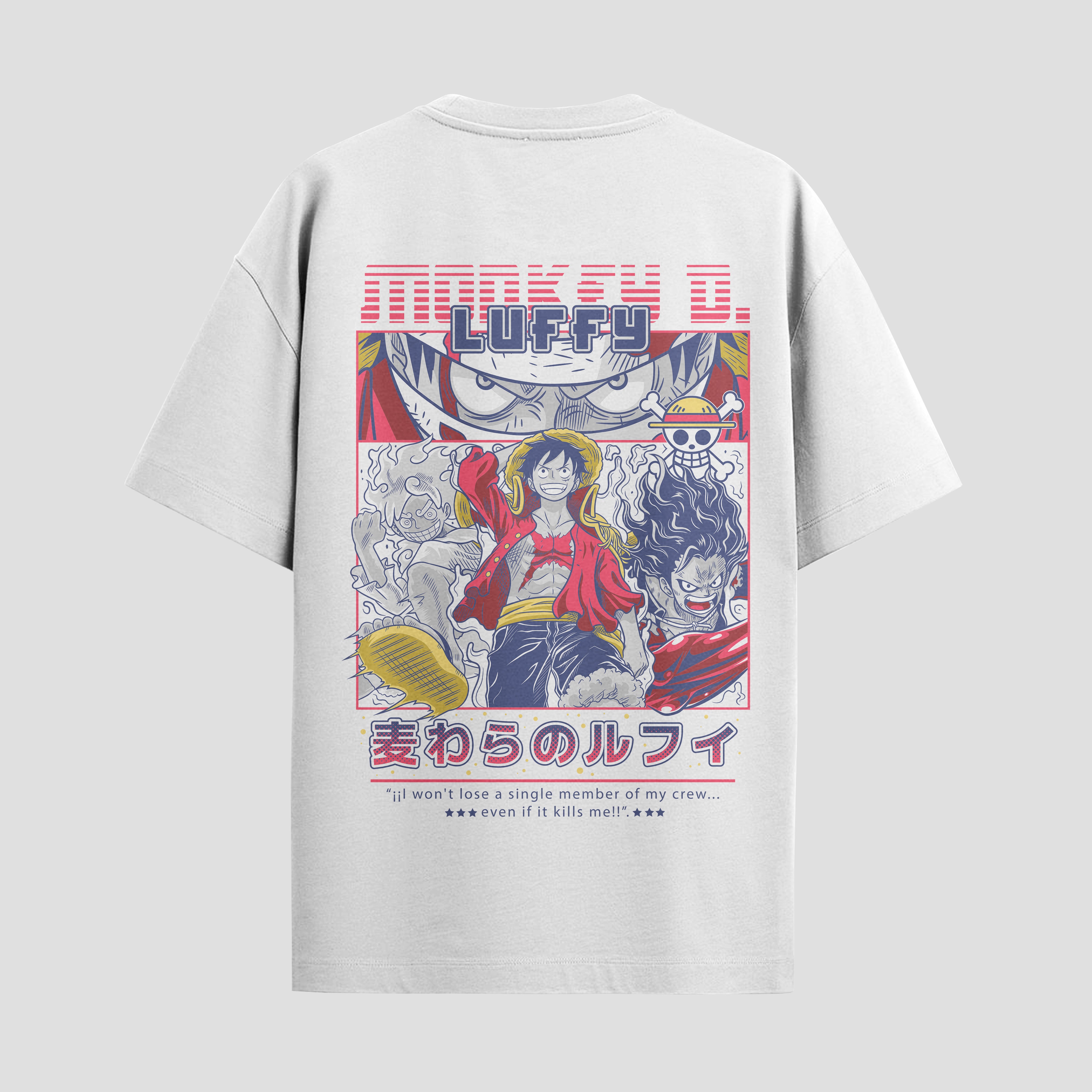 Playera urbana de anime y gaming ExtraLife MX, corte Standard Fit unisex ligero y transpirable en color Deep Black y Pure White, ropa de uso diario para gym y casual.