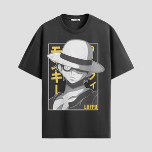 Playera urbana de anime y gaming ExtraLife MX, corte Standard Fit unisex ligero y transpirable en color Deep Black y Pure White, ropa de uso diario para gym y casual.