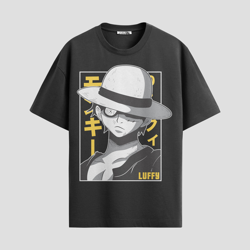 Playera urbana de anime y gaming ExtraLife MX, corte Standard Fit unisex ligero y transpirable en color Deep Black y Pure White, ropa de uso diario para gym y casual.