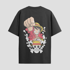 Playera urbana de anime y gaming ExtraLife MX, corte Standard Fit unisex ligero y transpirable en color Deep Black y Pure White, ropa de uso diario para gym y casual.