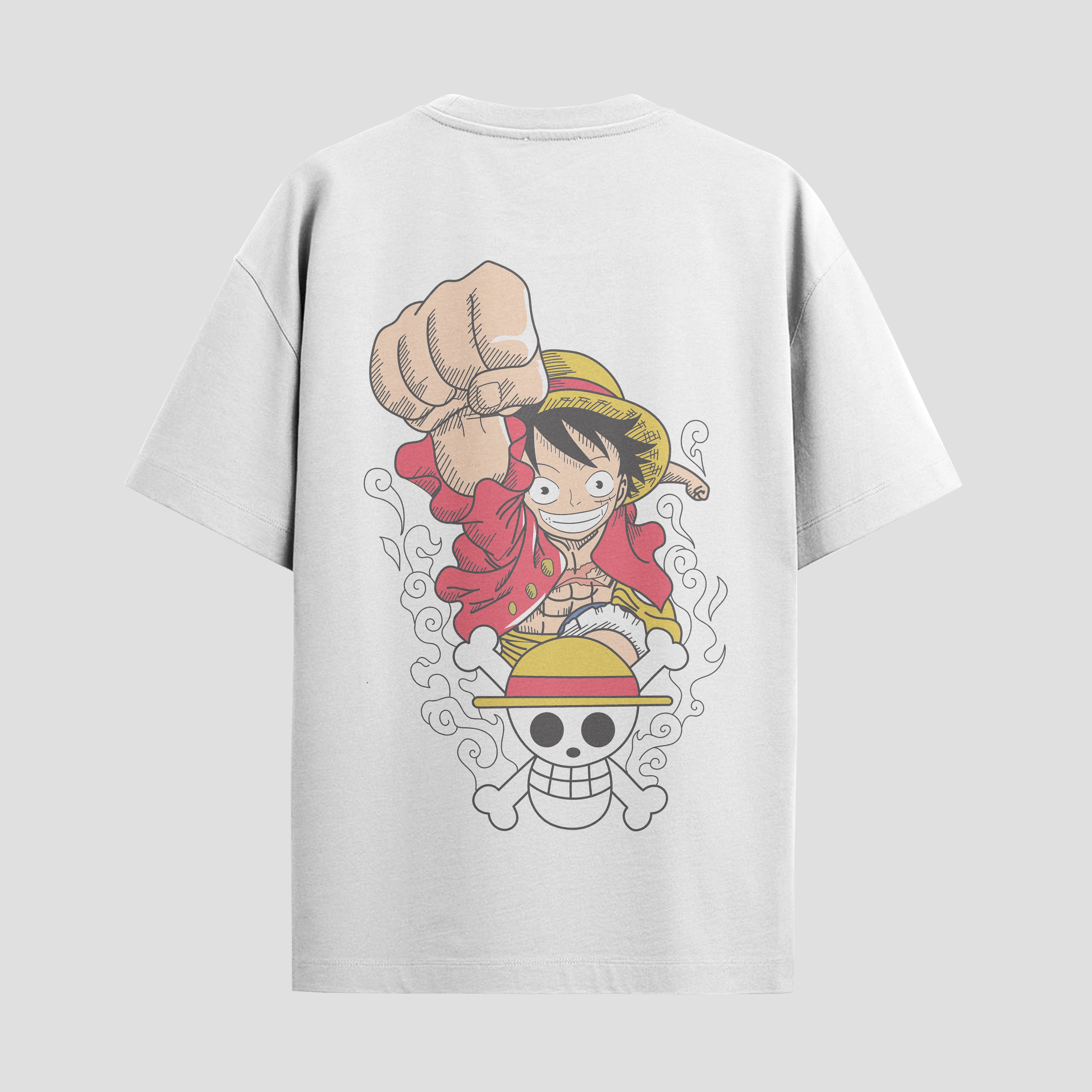Playera urbana de anime y gaming ExtraLife MX, corte Standard Fit unisex ligero y transpirable en color Deep Black y Pure White, ropa de uso diario para gym y casual.