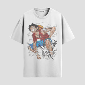 Playera urbana de anime y gaming ExtraLife MX, corte Standard Fit unisex ligero y transpirable en color Deep Black y Pure White, ropa de uso diario para gym y casual.