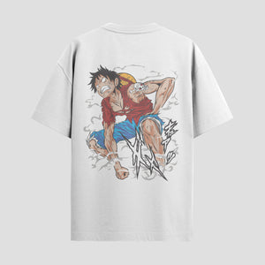 Playera urbana de anime y gaming ExtraLife MX, corte Standard Fit unisex ligero y transpirable en color Deep Black y Pure White, ropa de uso diario para gym y casual.