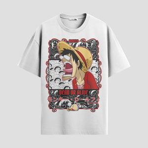 Playera urbana de anime y gaming ExtraLife MX, corte Standard Fit unisex ligero y transpirable en color Deep Black y Pure White, ropa de uso diario para gym y casual.