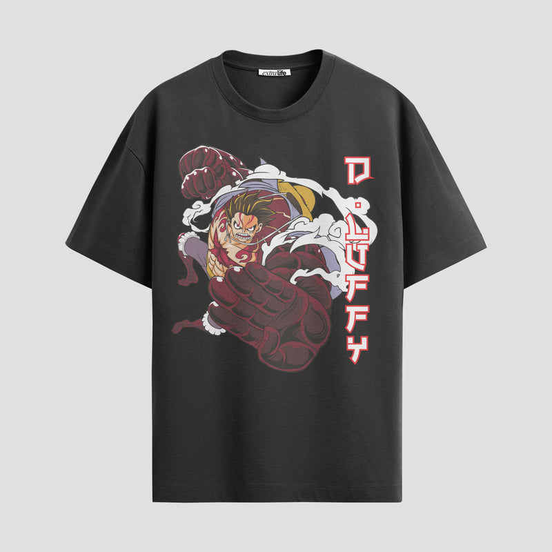 Playera urbana de anime y gaming ExtraLife MX, corte Standard Fit unisex ligero y transpirable en color Deep Black y Pure White, ropa de uso diario para gym y casual.