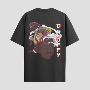 Playera urbana de anime y gaming ExtraLife MX, corte Standard Fit unisex ligero y transpirable en color Deep Black y Pure White, ropa de uso diario para gym y casual.
