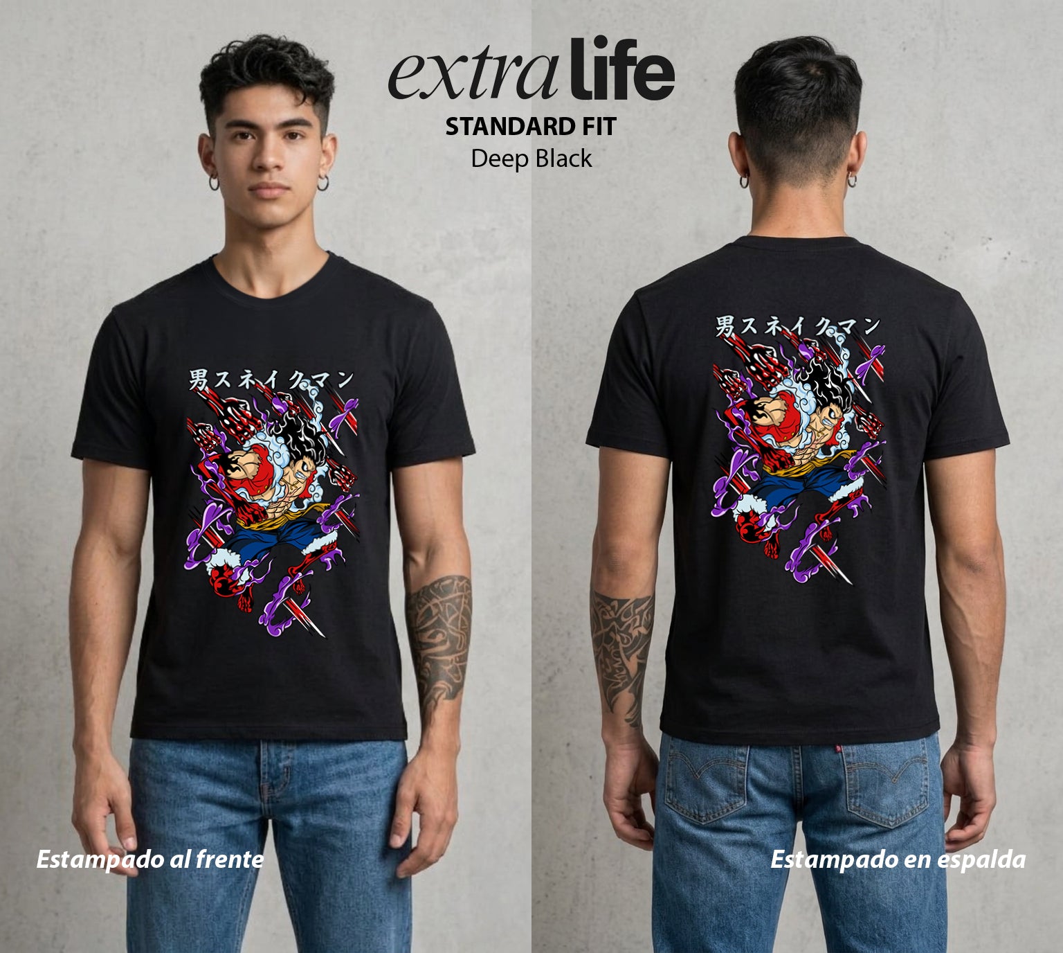 Mar de los Piratas | Capitan en Modo Bestia #03164 - Playera Standard Fit | Deep Black - Foto en modelo