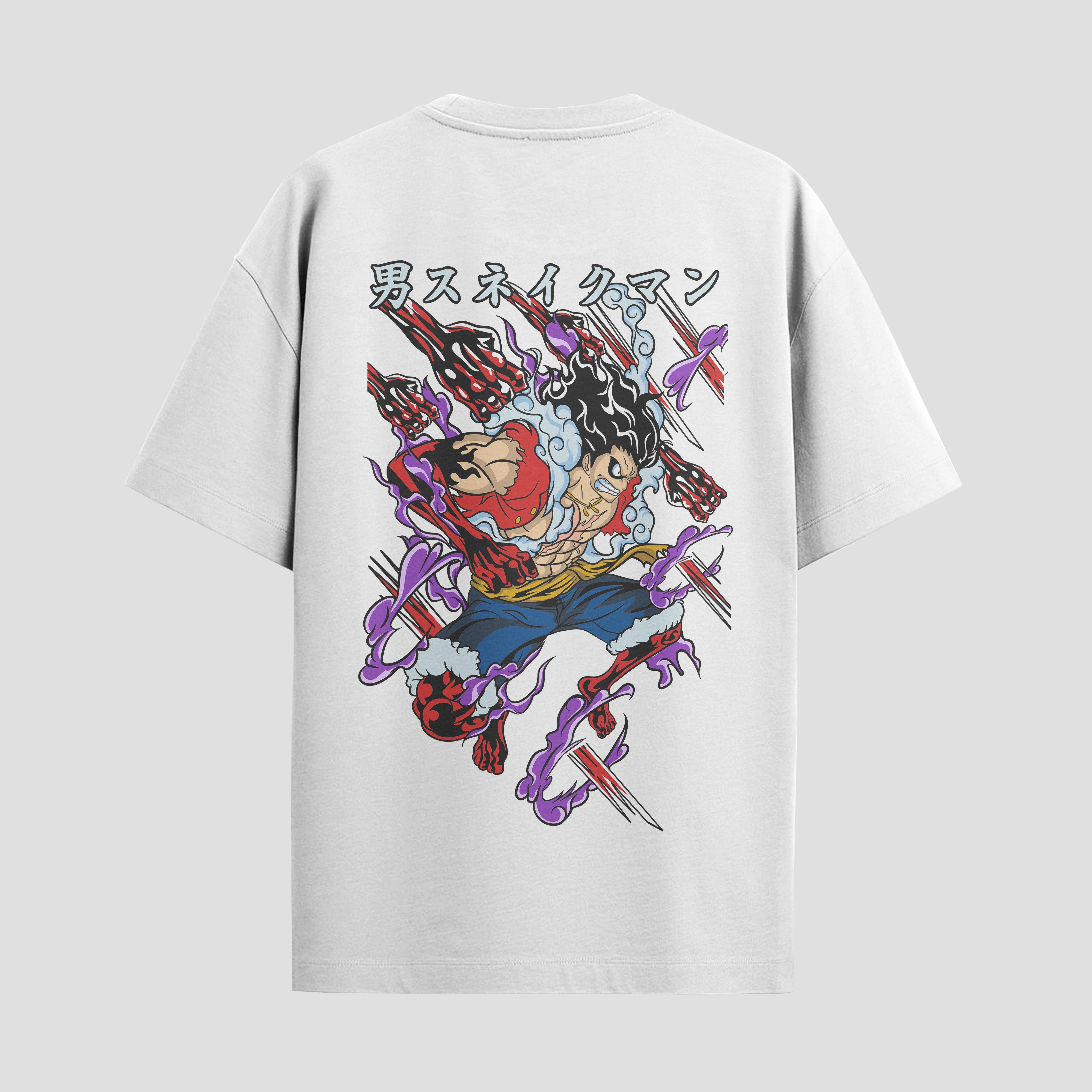 Playera urbana de anime y gaming ExtraLife MX, corte Standard Fit unisex ligero y transpirable en color Deep Black y Pure White, ropa de uso diario para gym y casual.