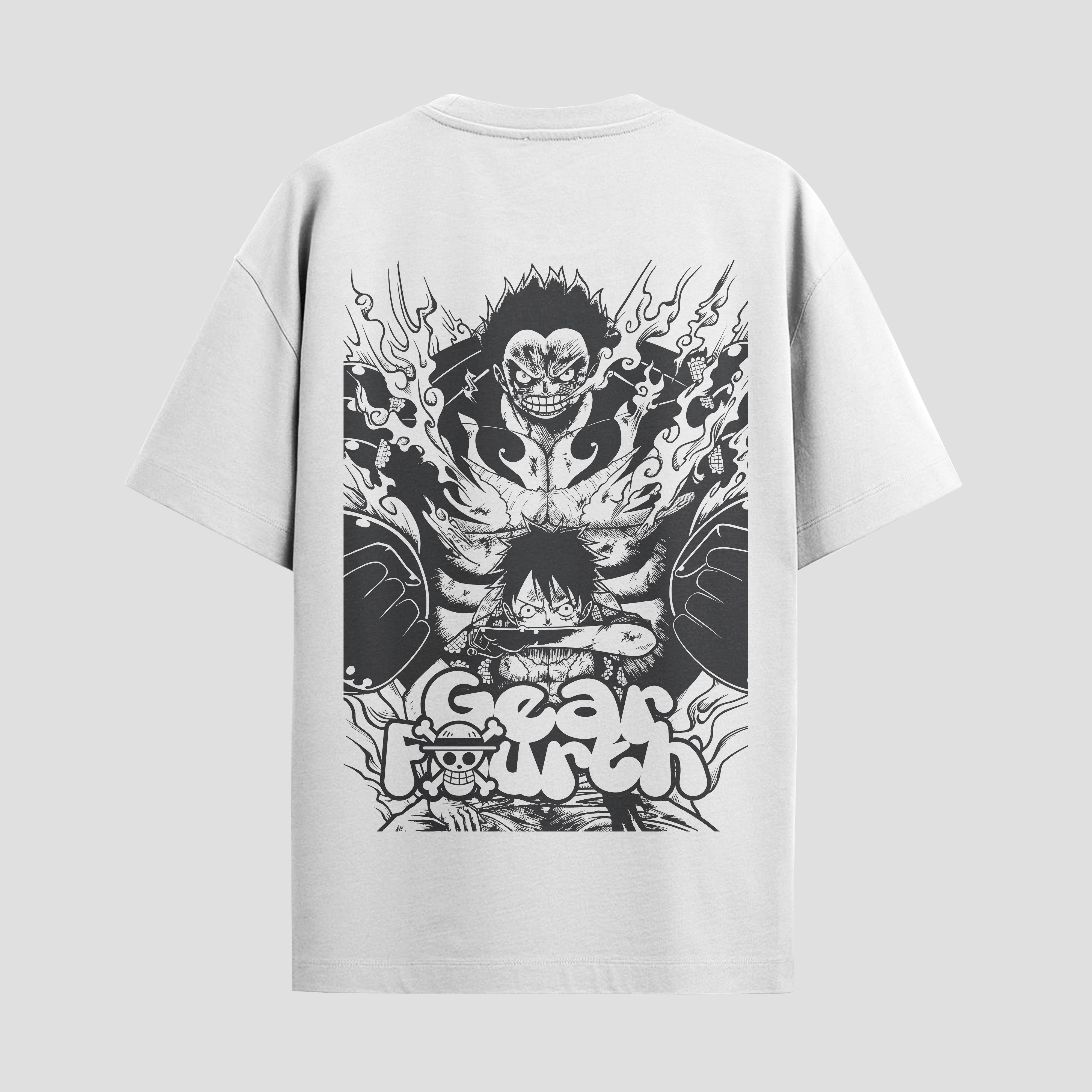 Playera urbana de anime y gaming ExtraLife MX, corte Standard Fit unisex ligero y transpirable en color Deep Black y Pure White, ropa de uso diario para gym y casual.