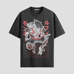 Playera urbana de anime y gaming ExtraLife MX, corte Standard Fit unisex ligero y transpirable en color Deep Black y Pure White, ropa de uso diario para gym y casual.