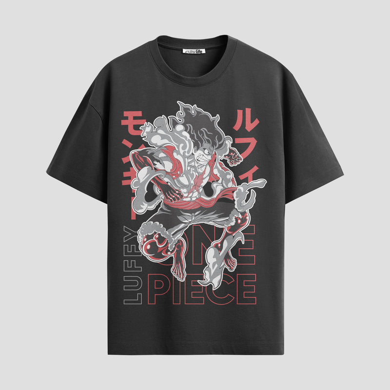 Playera urbana de anime y gaming ExtraLife MX, corte Standard Fit unisex ligero y transpirable en color Deep Black y Pure White, ropa de uso diario para gym y casual.