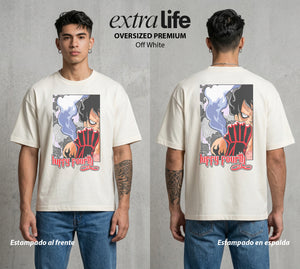 Mar de los Piratas | Transformacion del Capitan #03167 - Playera Oversized Premium | Off White - Foto en modelo