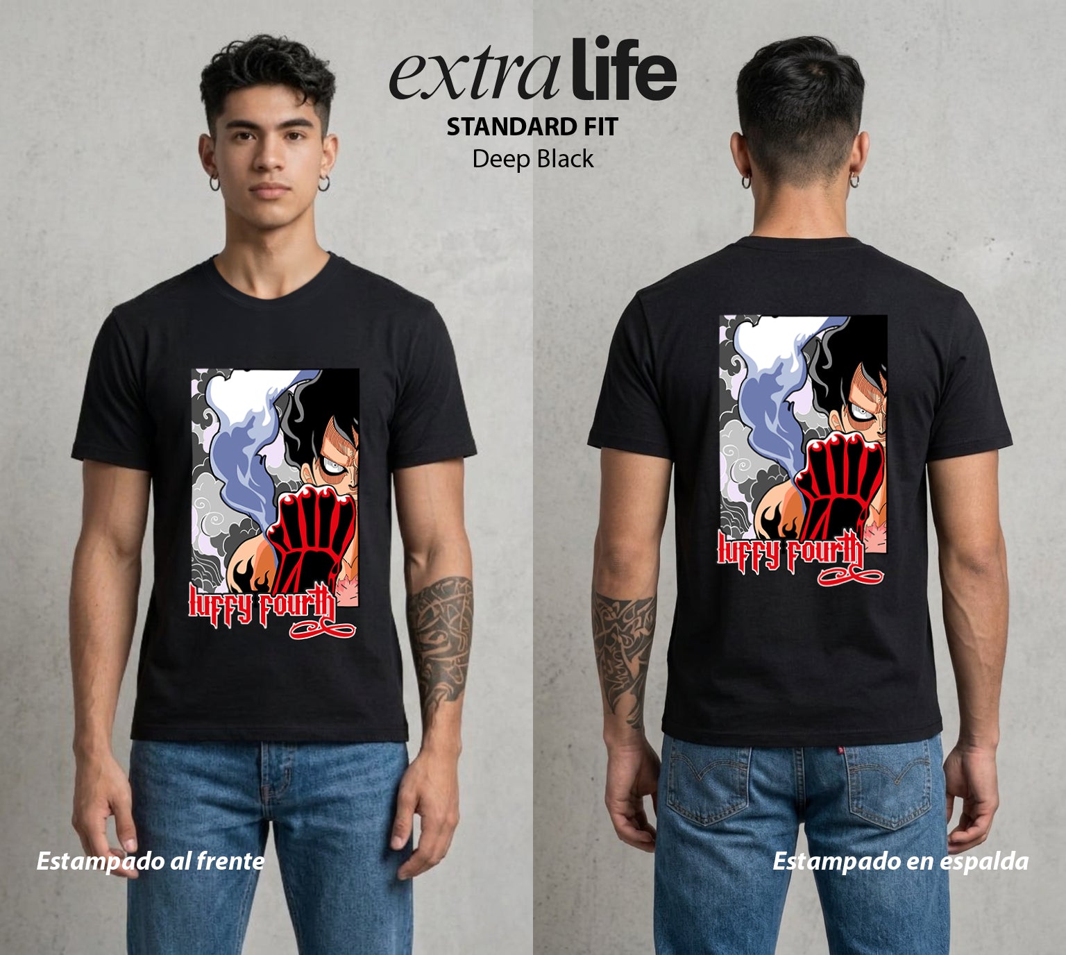 Mar de los Piratas | Transformacion del Capitan #03167 - Playera Standard Fit | Deep Black - Foto en modelo