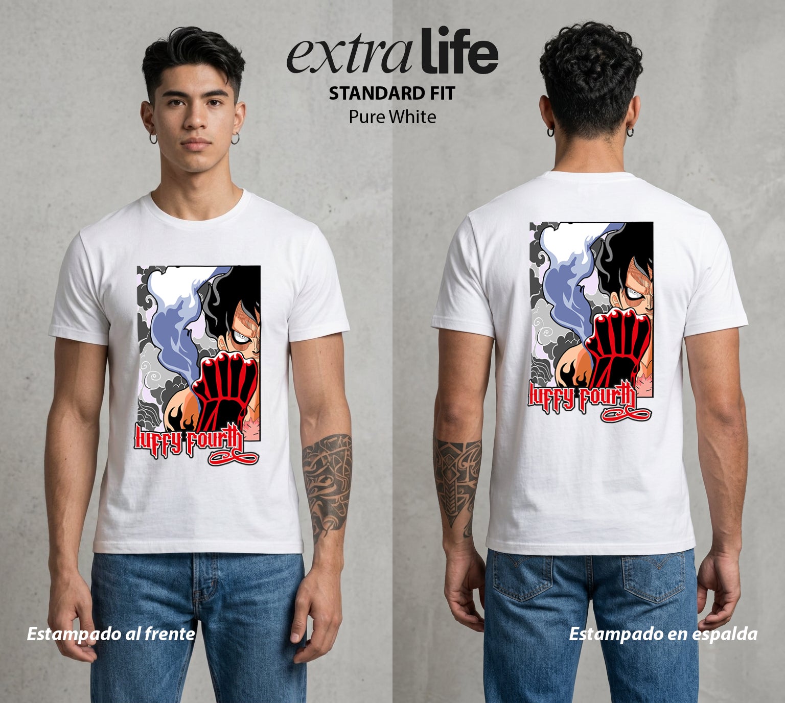 Mar de los Piratas | Transformacion del Capitan #03167 - Playera Standard Fit | Pure White - Foto en modelo