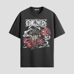 Playera urbana de anime y gaming ExtraLife MX, corte Standard Fit unisex ligero y transpirable en color Deep Black y Pure White, ropa de uso diario para gym y casual.