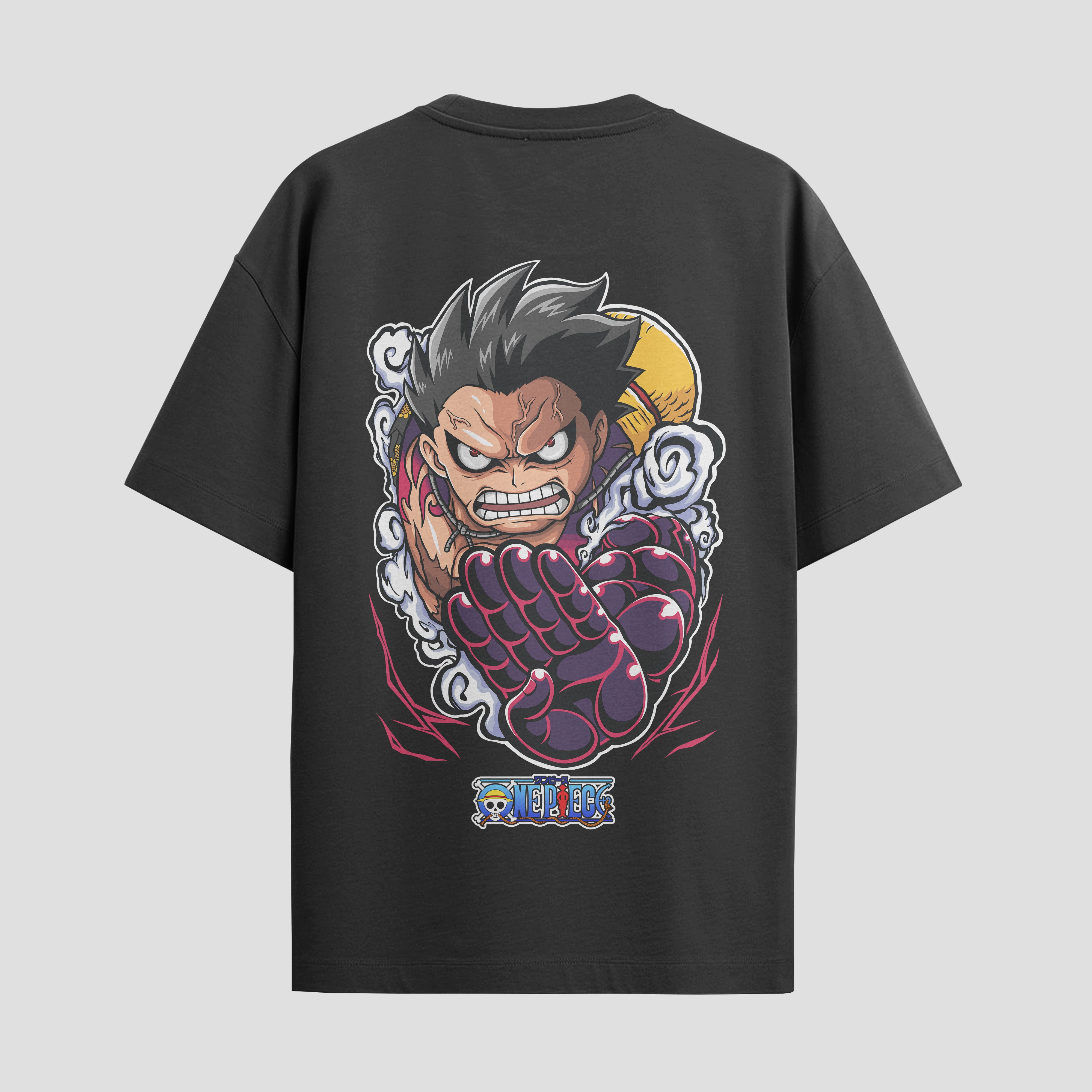 Playera urbana de anime y gaming ExtraLife MX, corte Standard Fit unisex ligero y transpirable en color Deep Black y Pure White, ropa de uso diario para gym y casual.