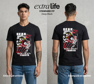 Mar de los Piratas | Engranaje del Capitan #03170 - Playera Standard Fit | Deep Black - Foto en modelo