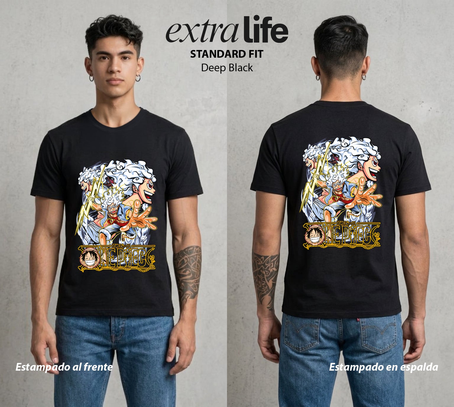 Mar de los Piratas | Capitan en Modo Bestia #03171 - Playera Standard Fit | Deep Black - Foto en modelo