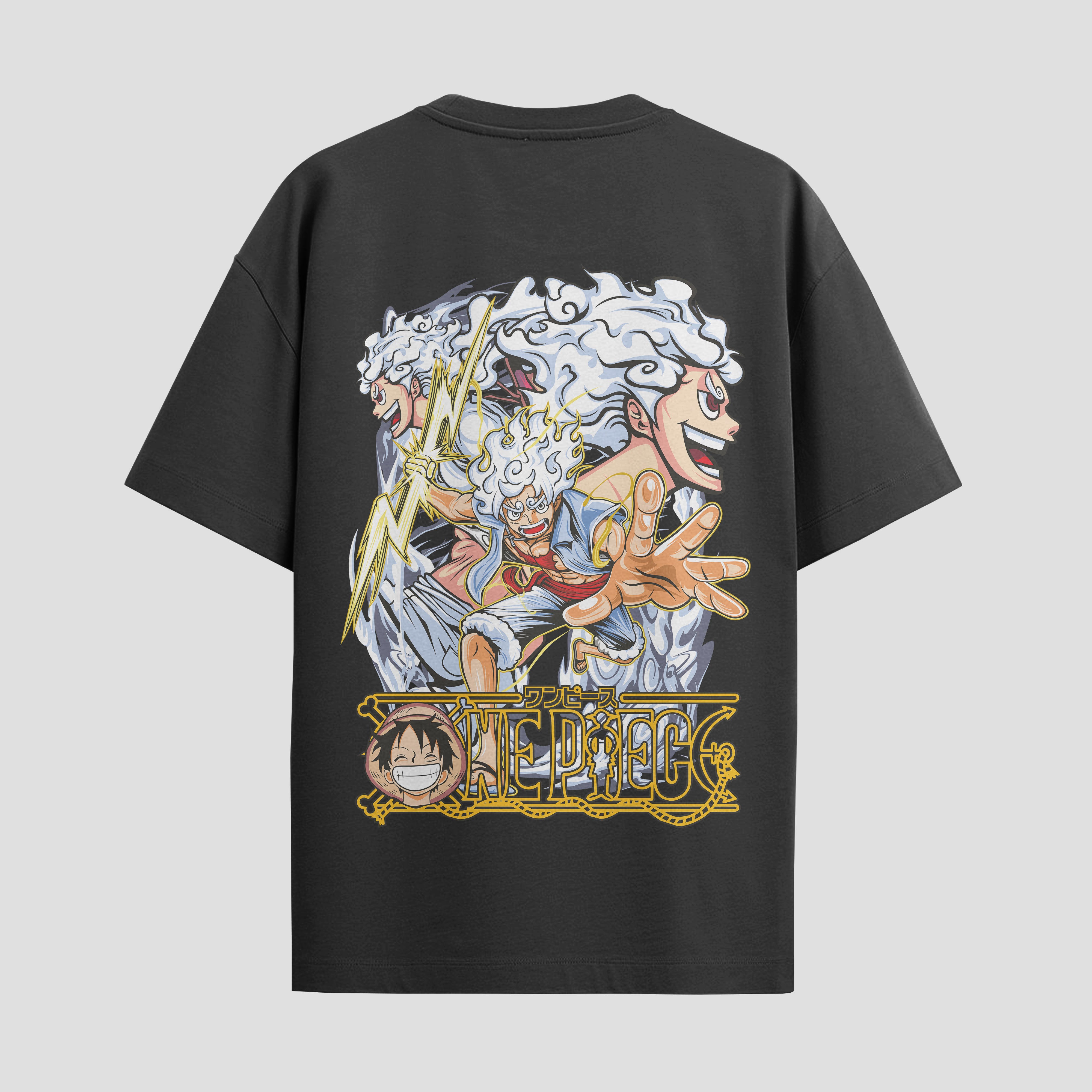 Playera urbana de anime y gaming ExtraLife MX, corte Standard Fit unisex ligero y transpirable en color Deep Black y Pure White, ropa de uso diario para gym y casual.