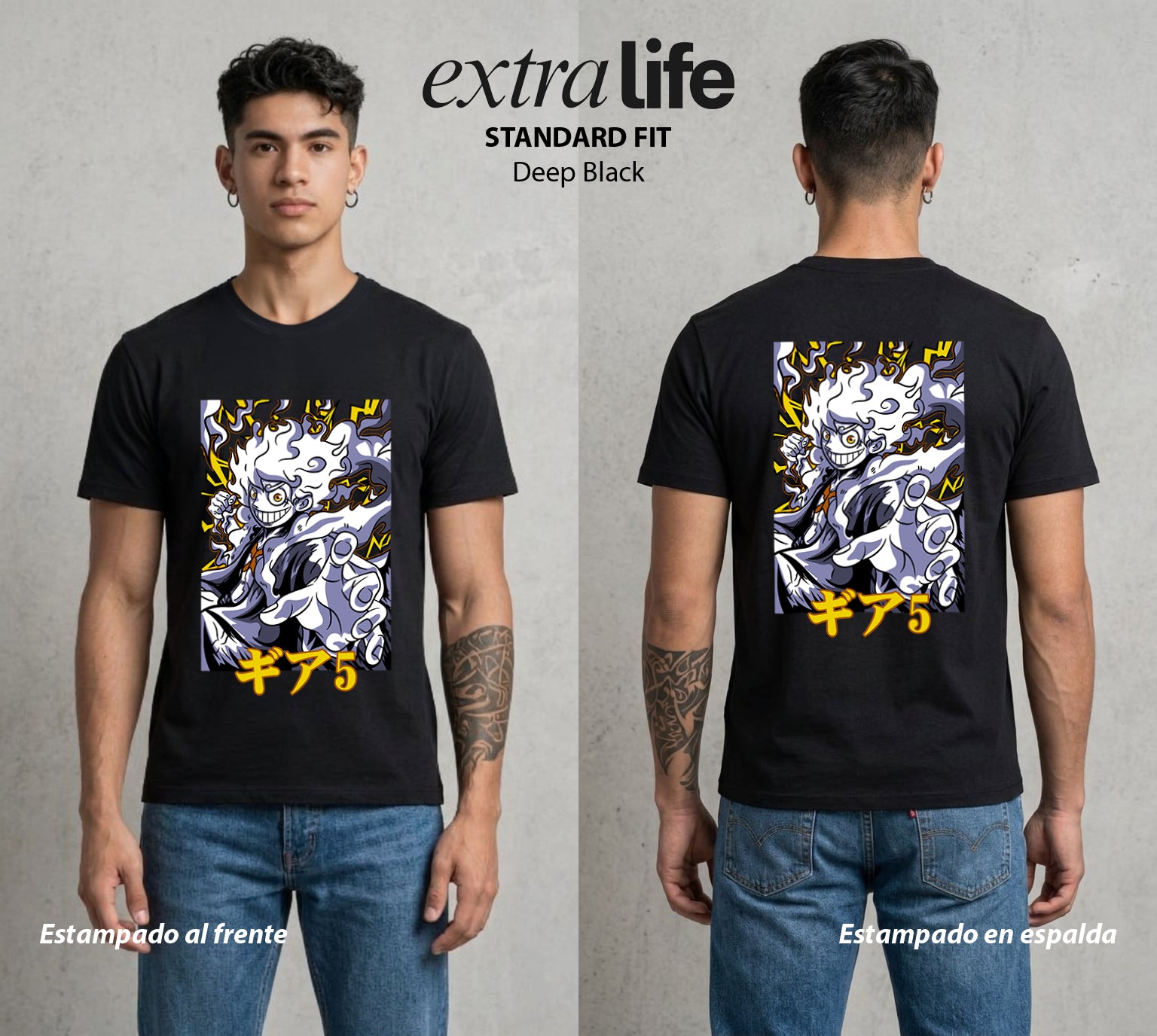 Mar de los Piratas | Goma en el Limite #03172 - Playera Standard Fit | Deep Black - Foto en modelo