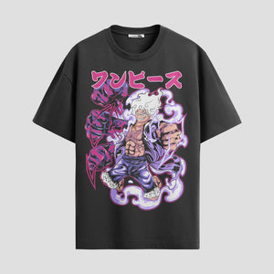 Playera urbana de anime y gaming ExtraLife MX, corte Standard Fit unisex ligero y transpirable en color Deep Black y Pure White, ropa de uso diario para gym y casual.