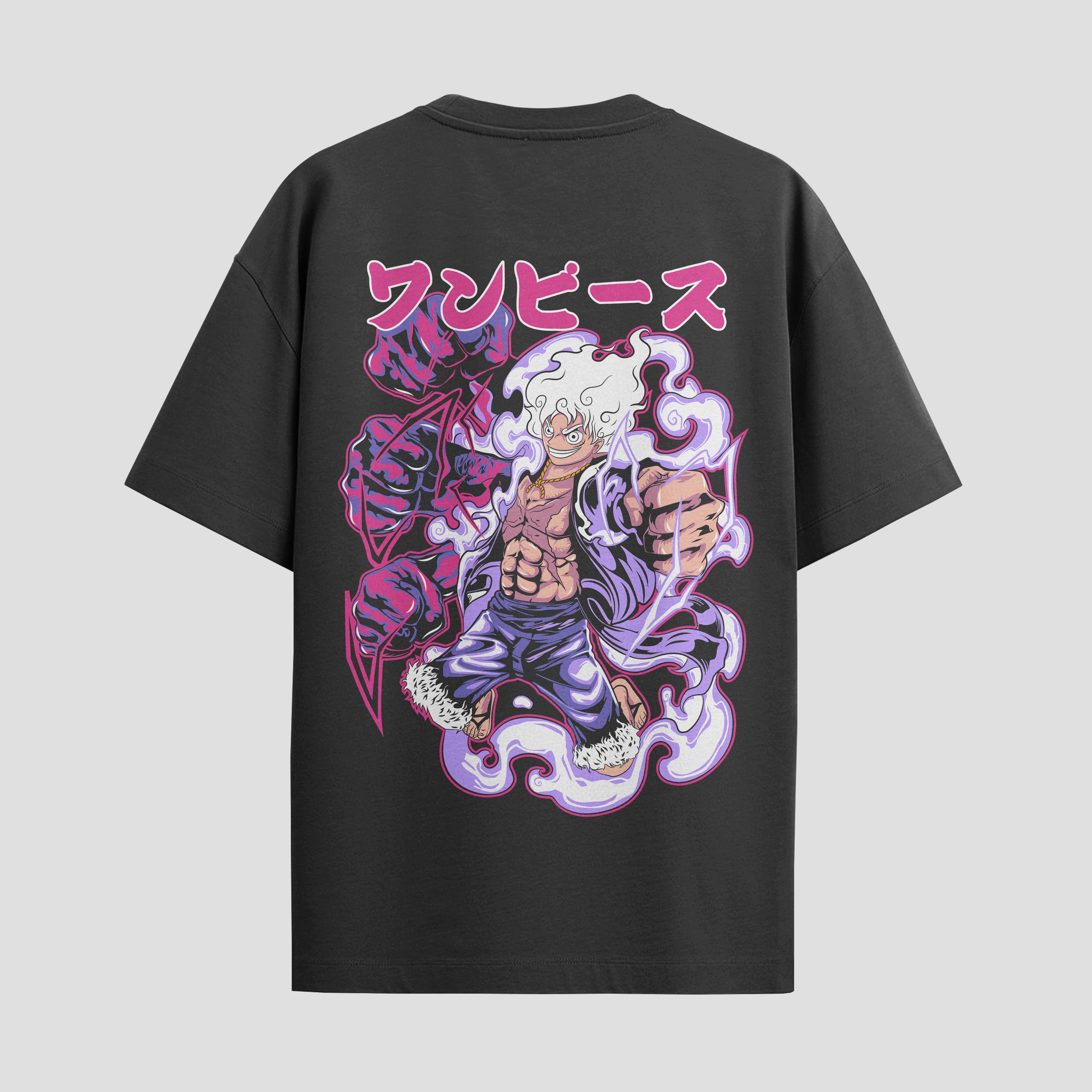 Playera urbana de anime y gaming ExtraLife MX, corte Standard Fit unisex ligero y transpirable en color Deep Black y Pure White, ropa de uso diario para gym y casual.
