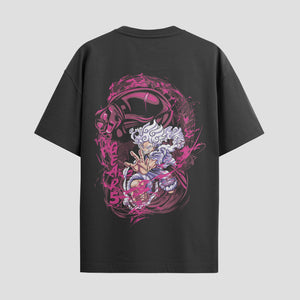Playera urbana de anime y gaming ExtraLife MX, corte Standard Fit unisex ligero y transpirable en color Deep Black y Pure White, ropa de uso diario para gym y casual.