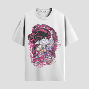 Playera urbana de anime y gaming ExtraLife MX, corte Standard Fit unisex ligero y transpirable en color Deep Black y Pure White, ropa de uso diario para gym y casual.