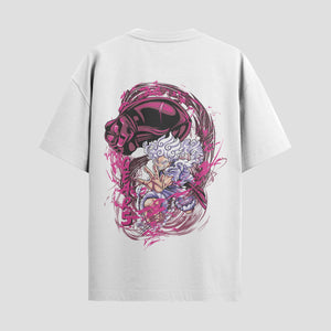 Playera urbana de anime y gaming ExtraLife MX, corte Standard Fit unisex ligero y transpirable en color Deep Black y Pure White, ropa de uso diario para gym y casual.