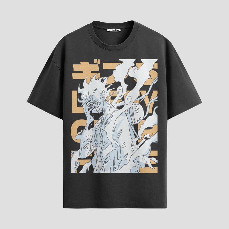 Playera urbana de anime y gaming ExtraLife MX, corte Standard Fit unisex ligero y transpirable en color Deep Black y Pure White, ropa de uso diario para gym y casual.