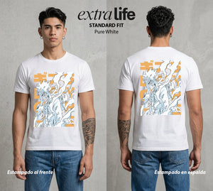 Mar de los Piratas | Gear del Sombrero #03175 - Playera Standard Fit | Pure White - Foto en modelo